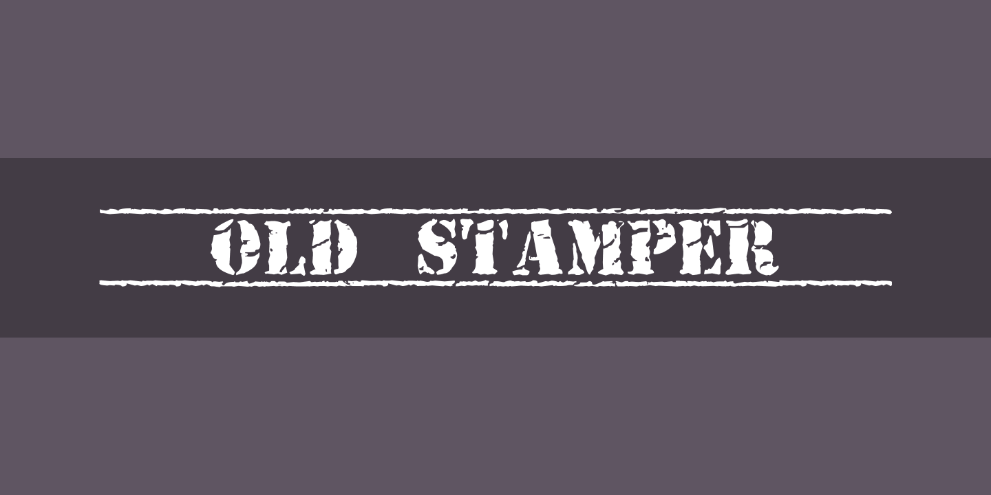 Шрифт Old Stamper